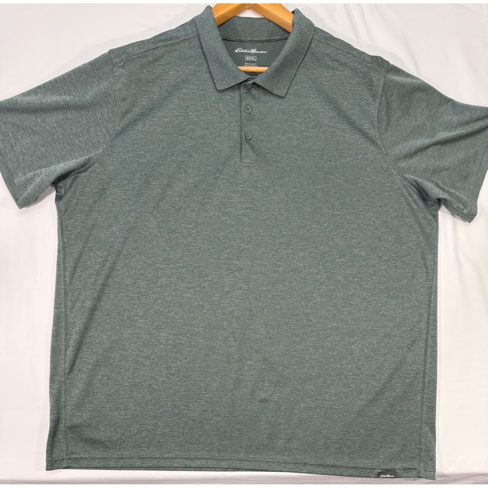 Eddie Bauer Mens XXXL Heathered Green Short Sleeve Performance Polo Shirt